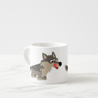 Niedlicher Cartoon Hungerfestungen Wolf Espresso T Espressotasse