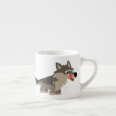 Niedlicher Cartoon Hungerfestungen Wolf Espresso T Espressotasse (Rechts)