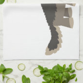 Niedlicher Cartoon Hungerfestungen Wolf Küchentuch (Gefaltet)