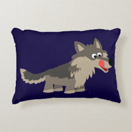 Niedlicher Cartoon Hungerwolf Akzent Pillow Zierkissen