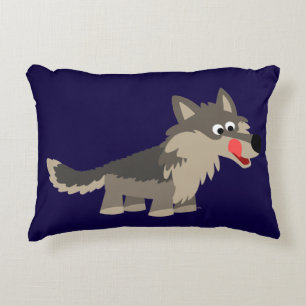 Niedlicher Cartoon Hungerwolf Akzent Pillow Zierkissen