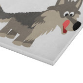 Niedlicher Cartoon Hungerwolf-Cutting Board Schneidebrett (Ecke)