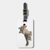 Niedlicher Cartoon-hungriger Wolf-Gepäck-Umbau Gepäckanhänger (Vorderseite vertikal)