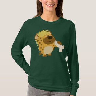 Niedlicher Cartoon Hyena bricht Knochen T - Shirt