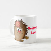 Niedlicher Cartoon-Igel Kaffeetasse (Vorderseite Links)