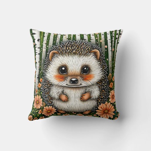 Niedlicher Cartoon Igel Kissen (Rückseite)