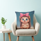 Niedlicher Cartoon Igel mit rosa Bow Kissen (Stuhl )