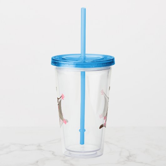 Niedlicher Cartoon-Illustrator Acryltrinkbecher (Rechts)