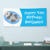 Niedlicher Cartoon-Illustrator Banner (Messe)