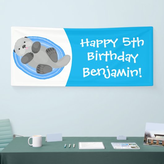 Niedlicher Cartoon-Illustrator Banner (Messe)