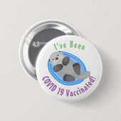 Niedlicher Cartoon-Illustrator Button (Vorne & Hinten)