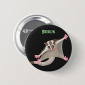 Niedlicher Cartoon-Illustrator Button (Vorne & Hinten)