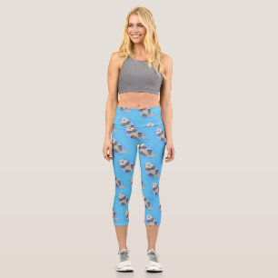 Niedlicher Cartoon-Illustrator Capri Leggings