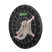 Niedlicher Cartoon-Illustrator Dartscheibe (Vorderseite rechts)