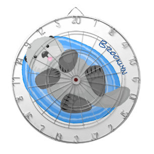 Niedlicher Cartoon-Illustrator Dartscheibe