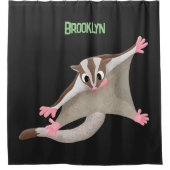 Niedlicher Cartoon-Illustrator Duschvorhang (Vorderseite)