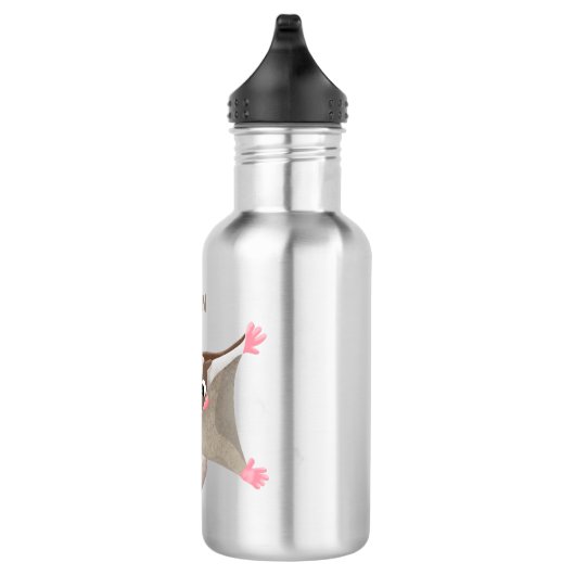 Niedlicher Cartoon-Illustrator Edelstahlflasche (Rechts)