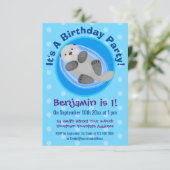 Niedlicher Cartoon-Illustrator Einladung (Stehend Vorderseite)