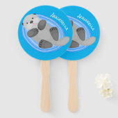 Niedlicher Cartoon-Illustrator Fächer (Vorne und Hinten)