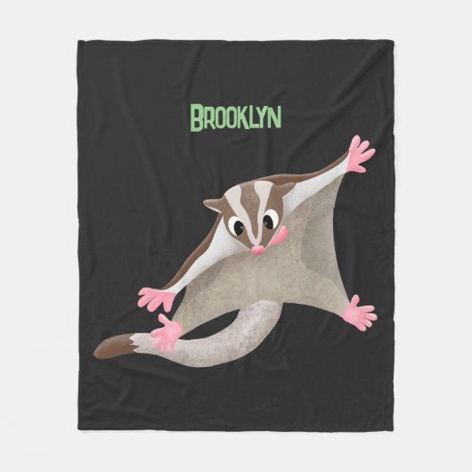 Niedlicher Cartoon-Illustrator Fleecedecke (Vorderseite)