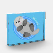 Niedlicher Cartoon-Illustrator Fotoblock (Links)