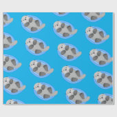 Niedlicher Cartoon-Illustrator Geschenkpapier (Flach)