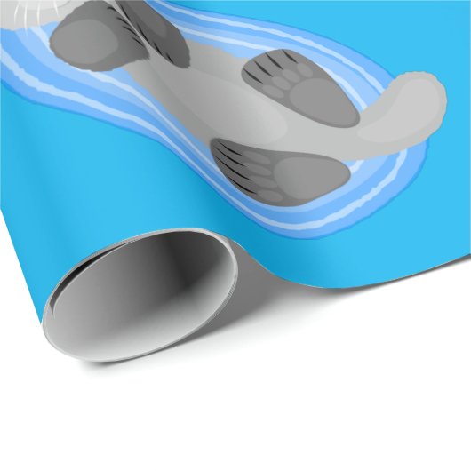 Niedlicher Cartoon-Illustrator Geschenkpapier (Rolleneckpunkt)