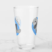 Niedlicher Cartoon-Illustrator Glas (Links)