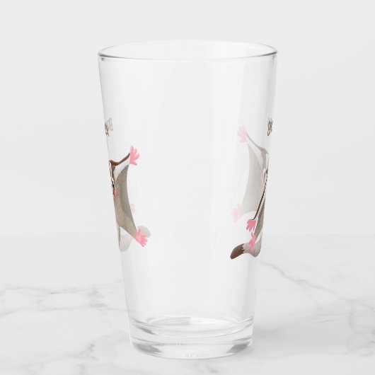 Niedlicher Cartoon-Illustrator Glas (Links)