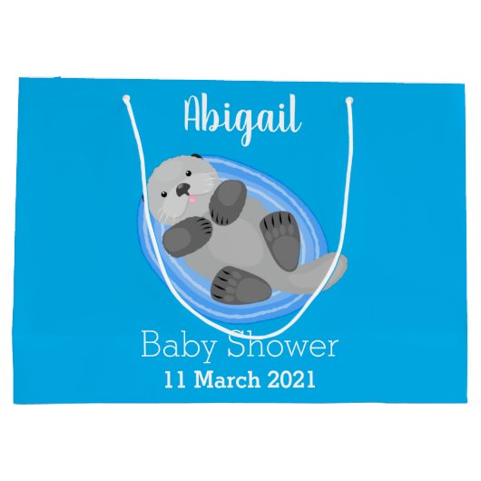 Niedlicher Cartoon-Illustrator Große Geschenktüte (Rückseite)