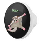 Niedlicher Cartoon-Illustrator Keramikknauf (Rechts)