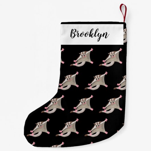 Niedlicher Cartoon-Illustrator Kleiner Weihnachtsstrumpf (Rückseite)