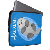 Niedlicher Cartoon-Illustrator Laptopschutzhülle (Vorne Rechts)