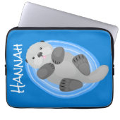 Niedlicher Cartoon-Illustrator Laptopschutzhülle (Vorderseite)