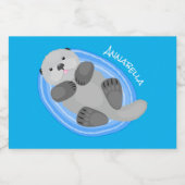 Niedlicher Cartoon-Illustrator Lebensmitteletikett (Einzelnes Label)