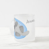 Niedlicher Cartoon-Illustrator Mattglastasse (Vorderseite Links)