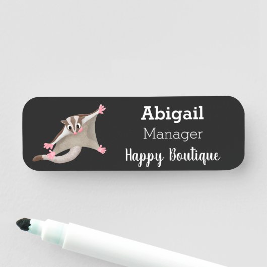 Niedlicher Cartoon-Illustrator Namensschild (Beispiel)