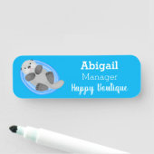 Niedlicher Cartoon-Illustrator Namensschild (Beispiel)