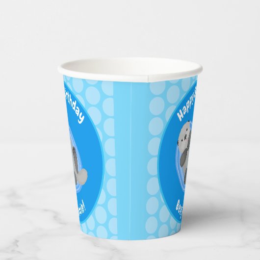 Niedlicher Cartoon-Illustrator Pappbecher (Rechts)