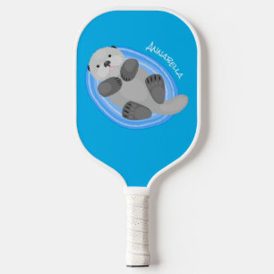 Niedlicher Cartoon-Illustrator Pickleball Schläger