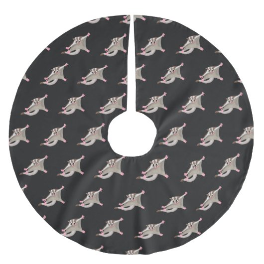 Niedlicher Cartoon-Illustrator Polyester Weihnachtsbaumdecke (Vorderseite)