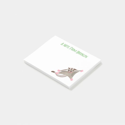 Niedlicher Cartoon-Illustrator Post-it Klebezettel (angewinkelt)