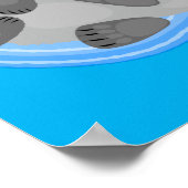 Niedlicher Cartoon-Illustrator Poster (Ecke)