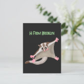 Niedlicher Cartoon-Illustrator Postkarte (Stehend Vorderseite)