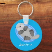 Niedlicher Cartoon-Illustrator Schlüsselanhänger (Vorderseite)