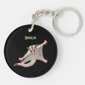 Niedlicher Cartoon-Illustrator Schlüsselanhänger (Rückseite)