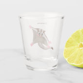 Niedlicher Cartoon-Illustrator Schnapsglas (Rückseite)