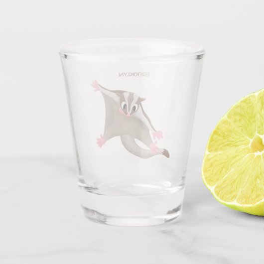 Niedlicher Cartoon-Illustrator Schnapsglas (Rückseite)