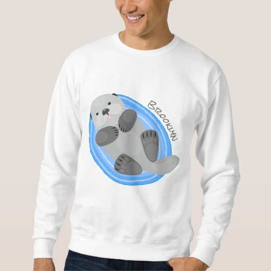 Niedlicher Cartoon-Illustrator Sweatshirt (Vorderseite)