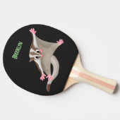 Niedlicher Cartoon-Illustrator Tischtennis Schläger (Seitenansicht)